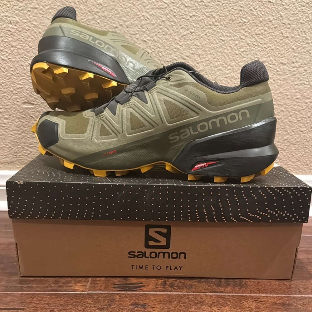 Salomon Olive Green Athletic Shoes
